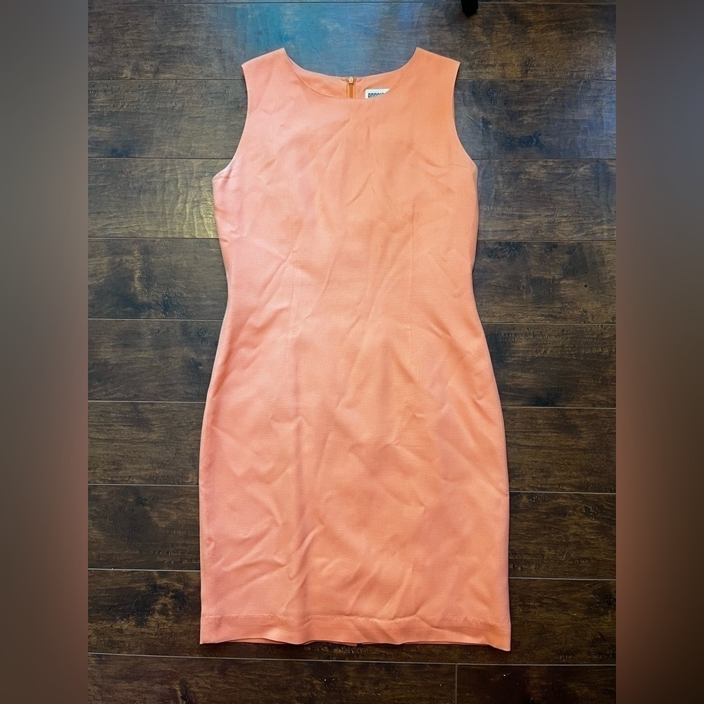 Vintage Robbie Bee 100% Silk Sleeveless Fully Lined Fitted Cocktail Dress Sz 8
